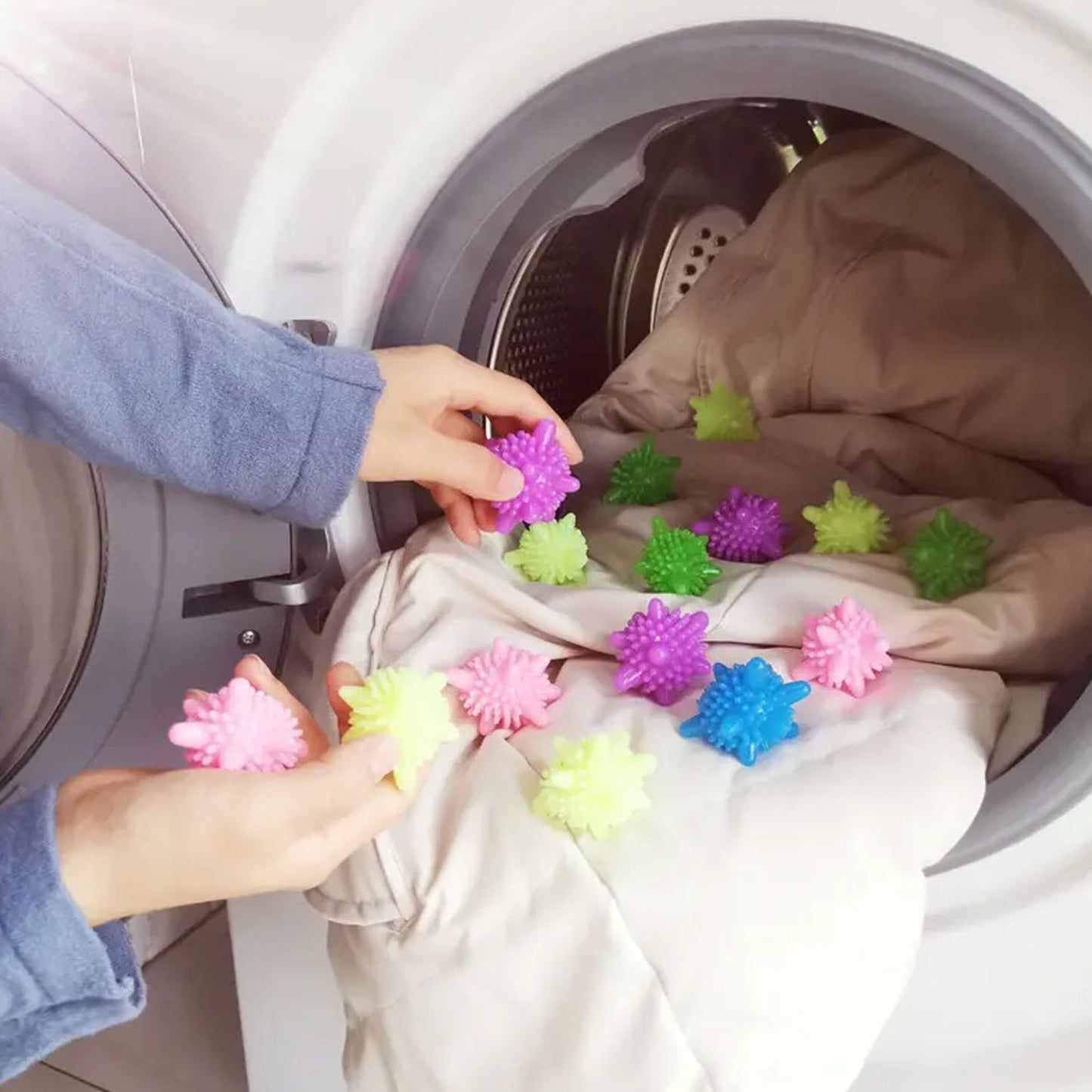 Soft Star Laundry Dryer Balls ? 10-Piece Multi-Color Clothes Softener