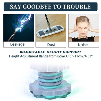 Adjustable Anti-Vibration Washing Machine Support Stand ? Non-Slip PVC Lifting Stand (4 Pc Set)