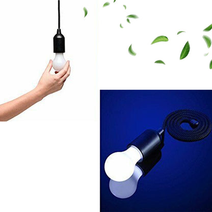 LED Pull Cord Light ? Hanging Black LED Bulb (1 Pc)