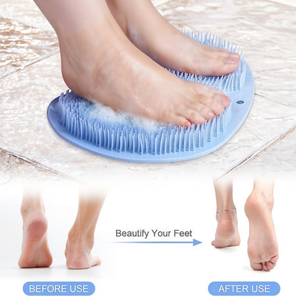 Silicone Bath Massage Cushion ? Suction Cup Exfoliating Foot Scrubber & Mat