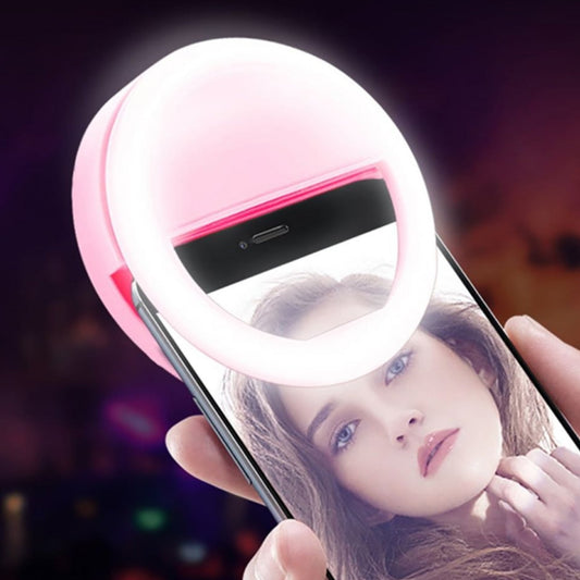 Phone Selfie Ring Light ? Battery Operated Clip-On Light for Smartphone Photography (Battery Not Included)