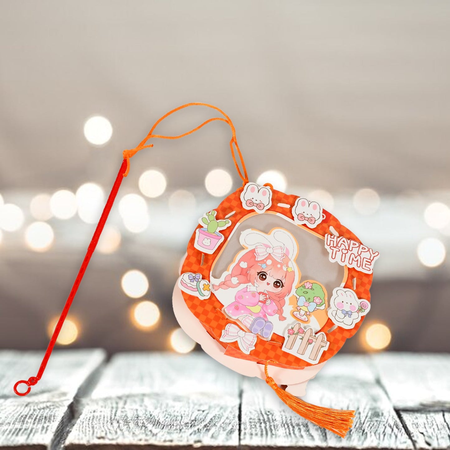 DIY Handmade Cartoon Paper Lanterns ? Antique Hollow-Out LED Projection for Festival Decor
