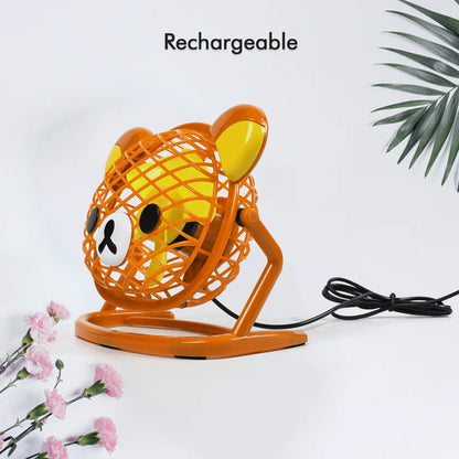 Stylish & Silent: Teddy Bear USB Fan for Any Space ? Adjustable Cooling!