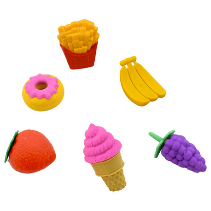 3D Food Fancy & Colorful Erasers ? Cute Novelty Eraser Set for Kids & School Prize (1 Set / Mix Design & Color)