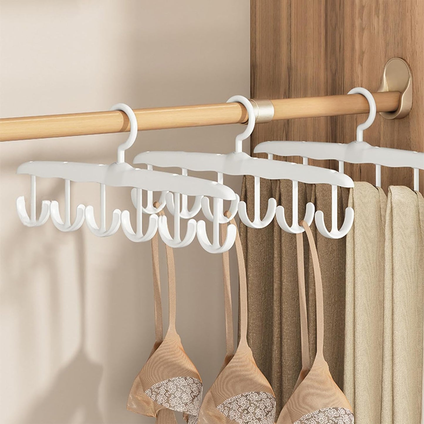 Rotatable Tank Top Hanger ? Space Saving Closet Organizer for Dorms & Apartments (12-Hook)
