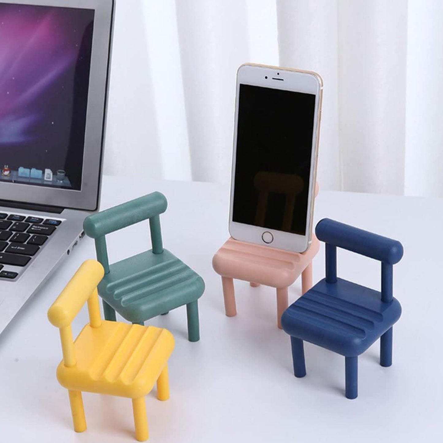 Mini Chair Mobile Phone Holder ? Portable & Stylish Stand for All Smartphones, Ideal for Desk & Office Use (1 Pc)