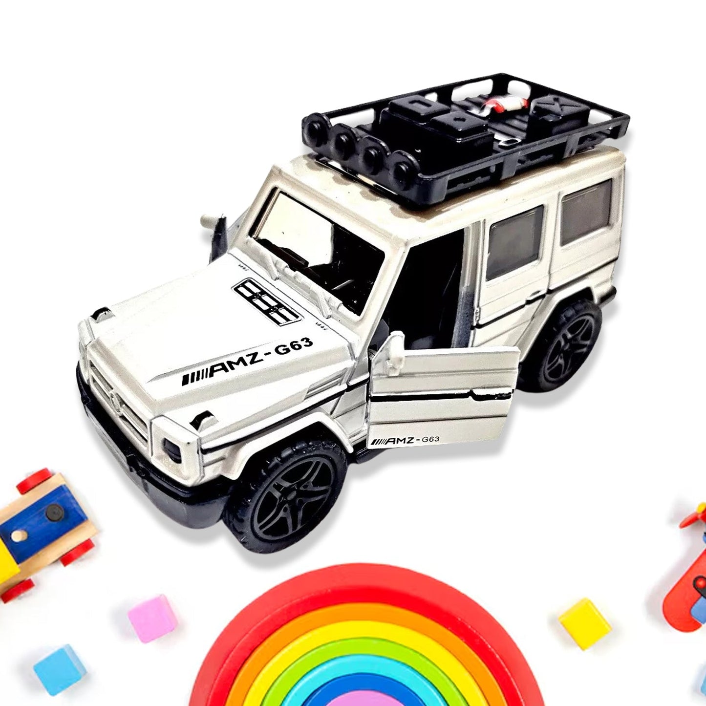 Alloy Metal Pull Back Die-cast Car, Jeep Model Car Off Road Die cast Metal Pullback Toy car with Doors Open Boys Gifts Toys for Kids Age 3 Years (Pack of 1)