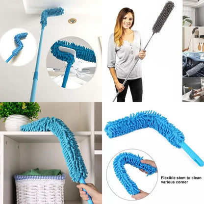 Adjustable Long Handle Microfiber Dust Brush ? Foldable Ceiling & Appliance Cleaner