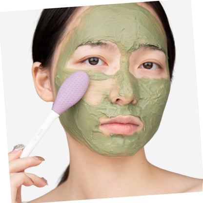 Double-Headed Silicone Mask Brush ? Facial Cleansing & Mask Application Tool (1 Pc)