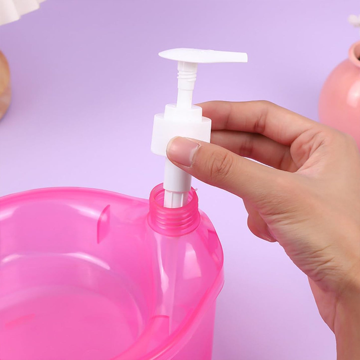 2-in-1 Double Layer Liquid Soap Dispenser with Pump & Sponge ? Practical Kitchen & Hotel Sink Soap Pump Bottle (Rectangle)
