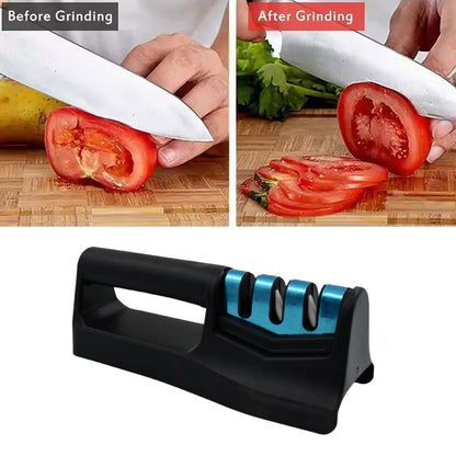 Kitchen Knife Sharpener ? Handheld for Chefs & Serrated Knives (1 Pc, Chopper Not Included)