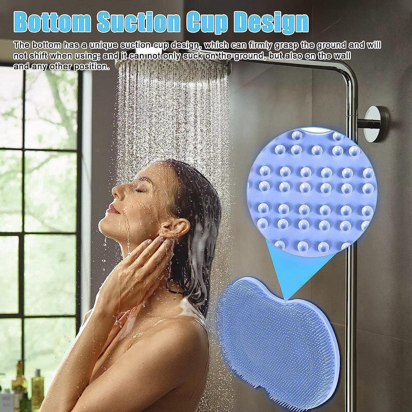 Silicone Bath Massage Cushion ? Suction Cup Exfoliating Foot Scrubber & Mat