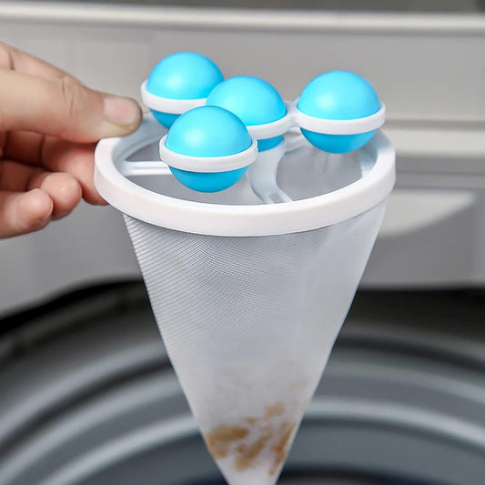 Floating Laundry Ball Lint Catcher ? Reusable Hair & Fur Filter (1 Pc)