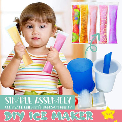 DIY Manual Popsicle Maker ? Reusable Ice Cream Mold (Approx 20 Pcs Packing Bag)