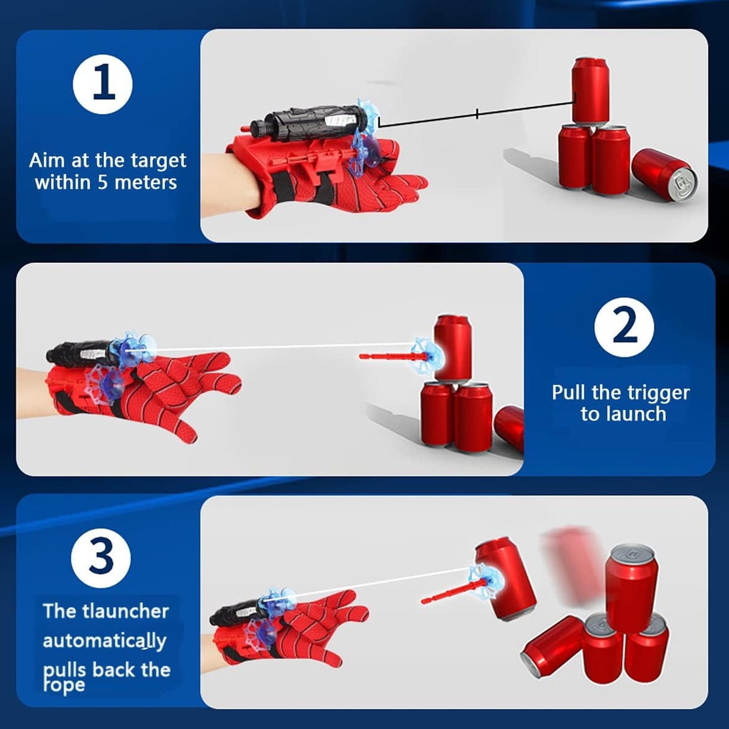 Web Shooter Toy ? Superhero Wrist Launcher for Kids Role-Play Fun