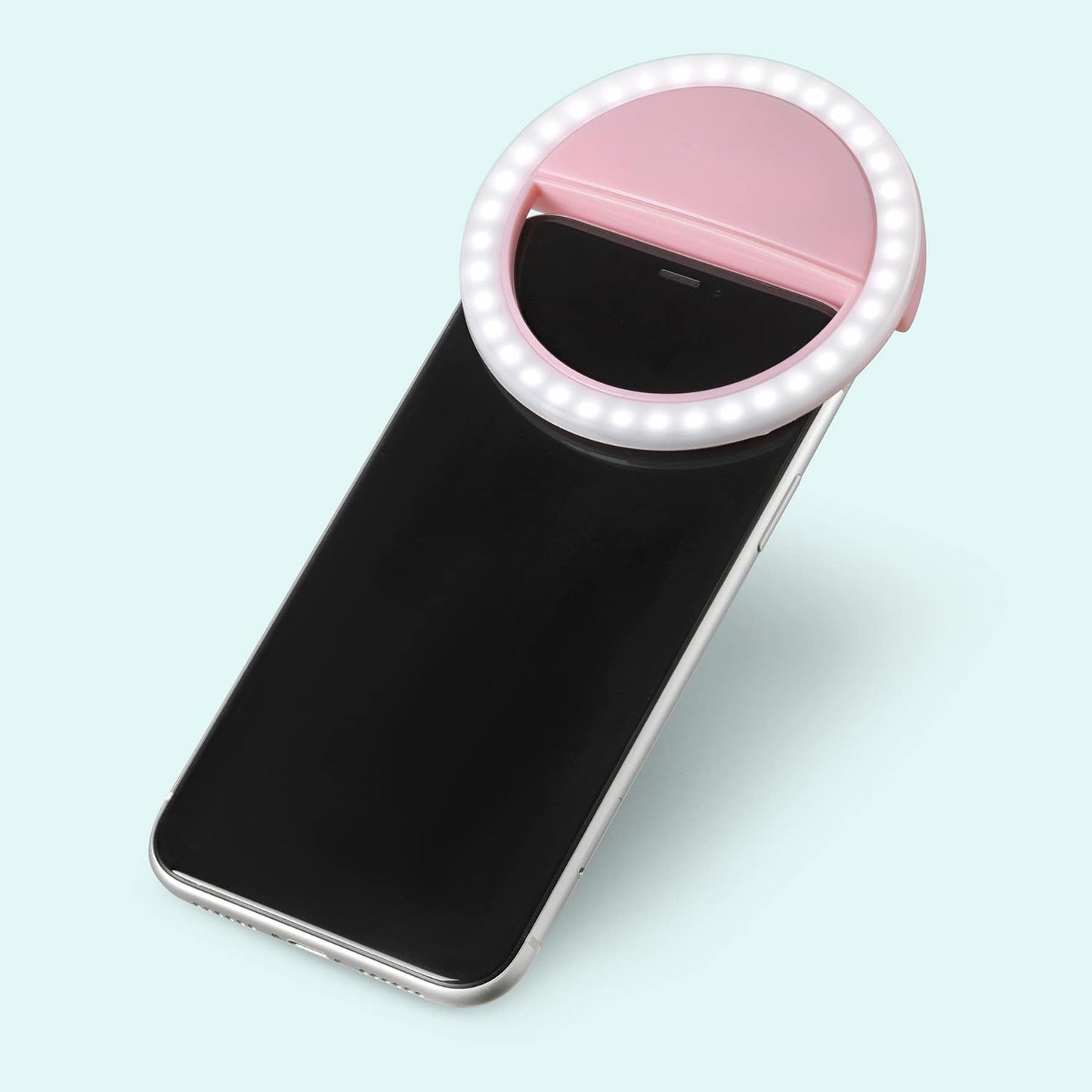 Phone Selfie Ring Light ? Battery Operated Clip-On Light for Smartphone Photography (Battery Not Included)