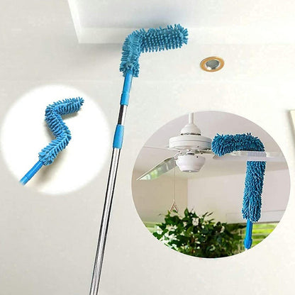 Adjustable Long Handle Microfiber Dust Brush ? Foldable Ceiling & Appliance Cleaner