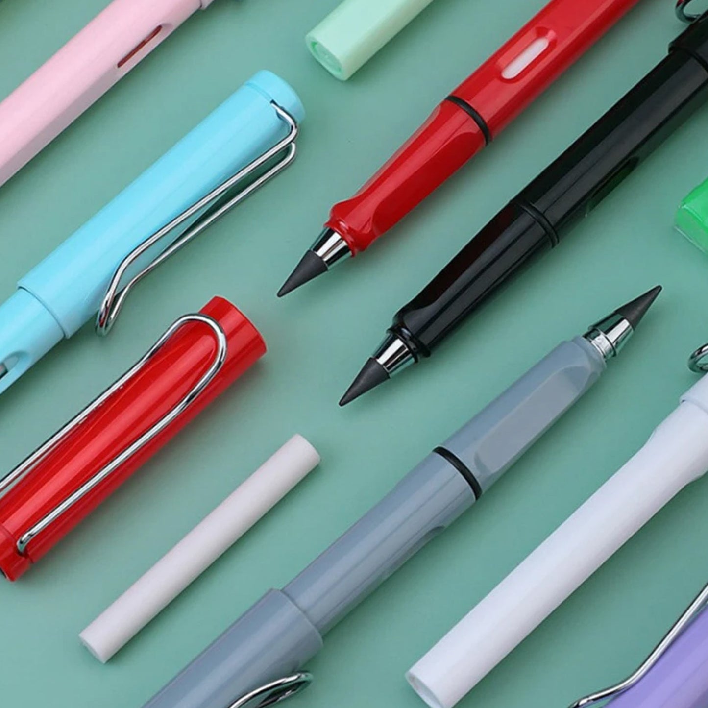 2-in-1 Everlasting Magic Pencil with Replaceable Eraser ? Inkless, Reusable, Portable (1 Pc / Mix Color))
