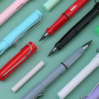 2-in-1 Everlasting Magic Pencil with Replaceable Eraser ? Inkless, Reusable, Portable (1 Pc / Mix Color))