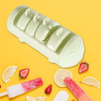 Cartoon Ice Candy Mold ? 4-Cup Multicolor Set (1 Pc)
