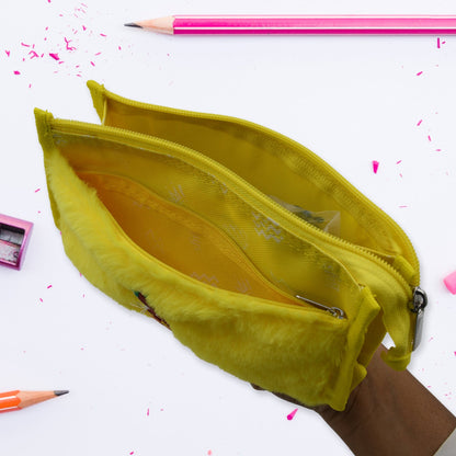 Smart Double Pocket Zipper Pouch ? Multipurpose, Washable Stationery Organizer for School & Travel (2-Pocket)
