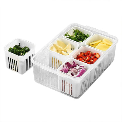 Fridge Storage Box ? Freezer & Kitchen Organizer for Vegetables & Food (1 Pc)