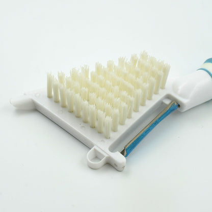 Multipurpose Peeler Brush ? Stainless Steel Peeler with Cleaning Brush (1 Pc)