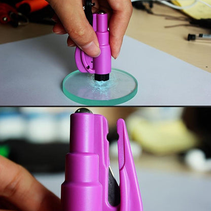 2-in-1 Emergency Safety Cutter ? Keychain Tool for Glass Breaking & Seatbelt Cutting, Portable & Handy