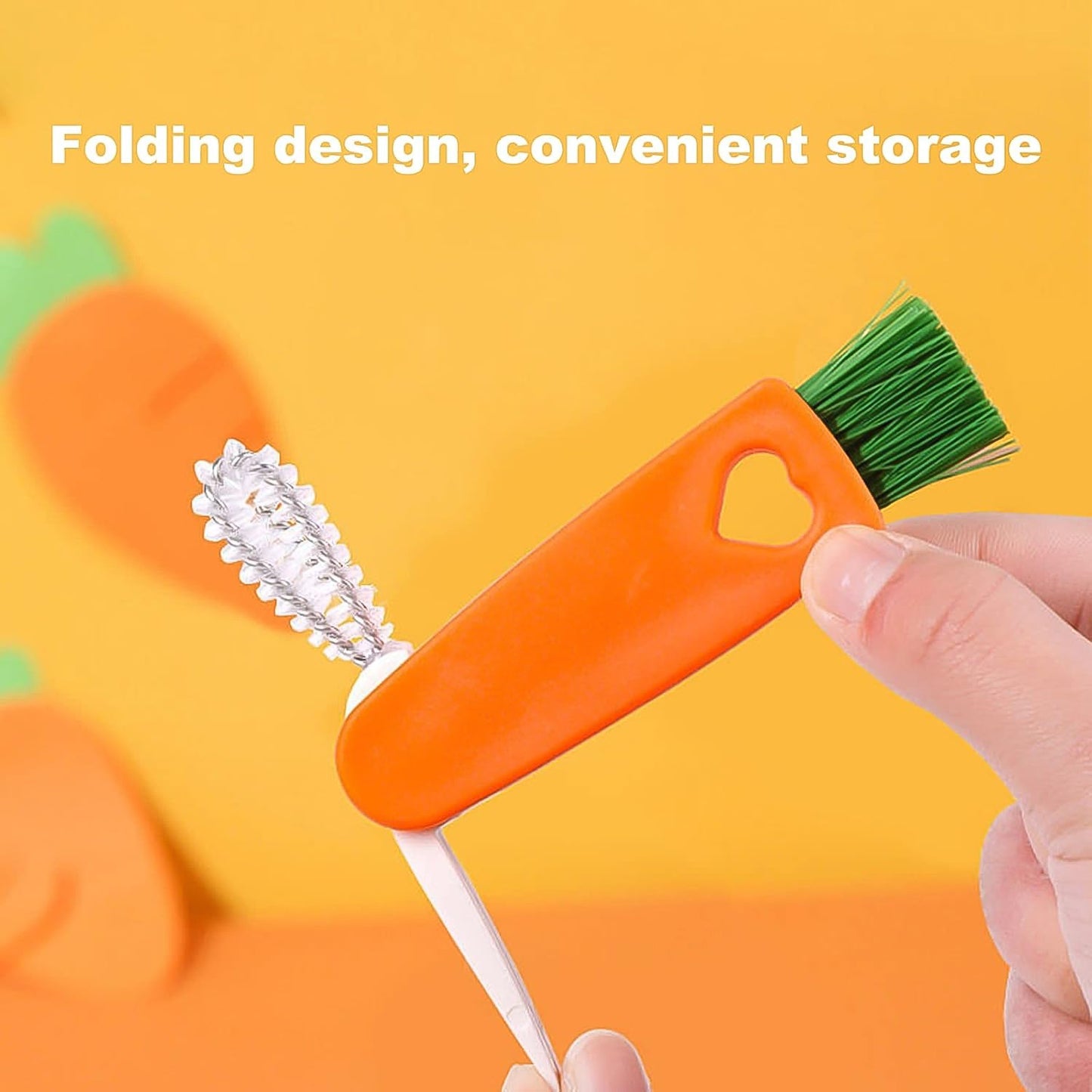 3-in-1 Multifunctional Cleaning Brush Set ? Mini Bottle, Cup & Lid Cleaner (1 Pc)