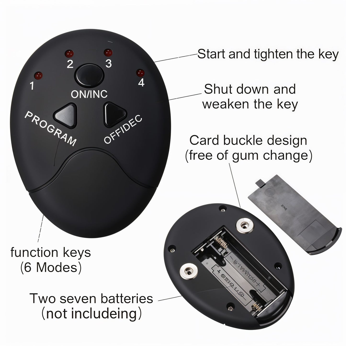 Wireless 6-Pack Abs Stimulator ? Rechargeable Vibrating Muscle Exerciser & Body Massager for Abdominal Training