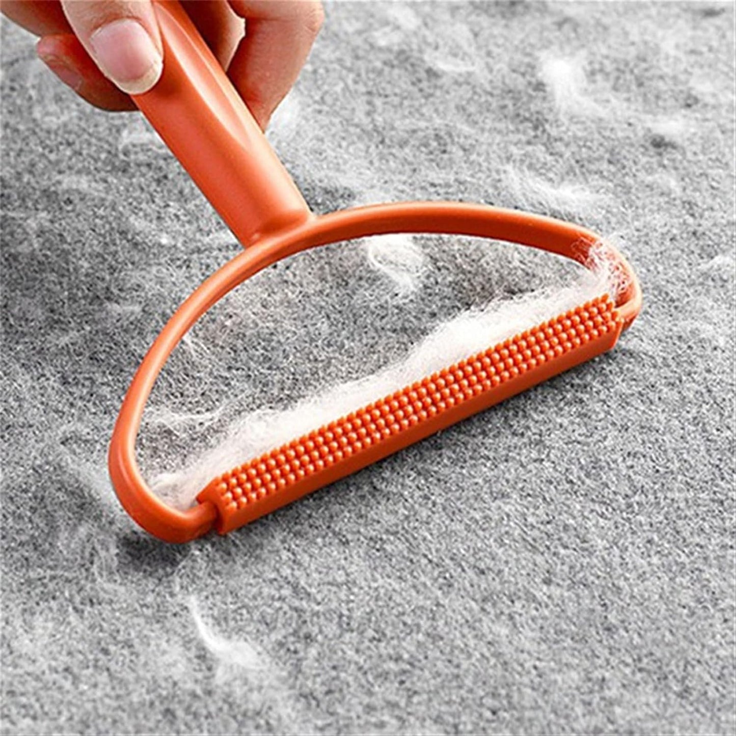 2-in-1 Portable Lint Remover ? Long-Handle Brush & Sticky Roller for Clothes, Furniture & Carpets (1 Pc)
