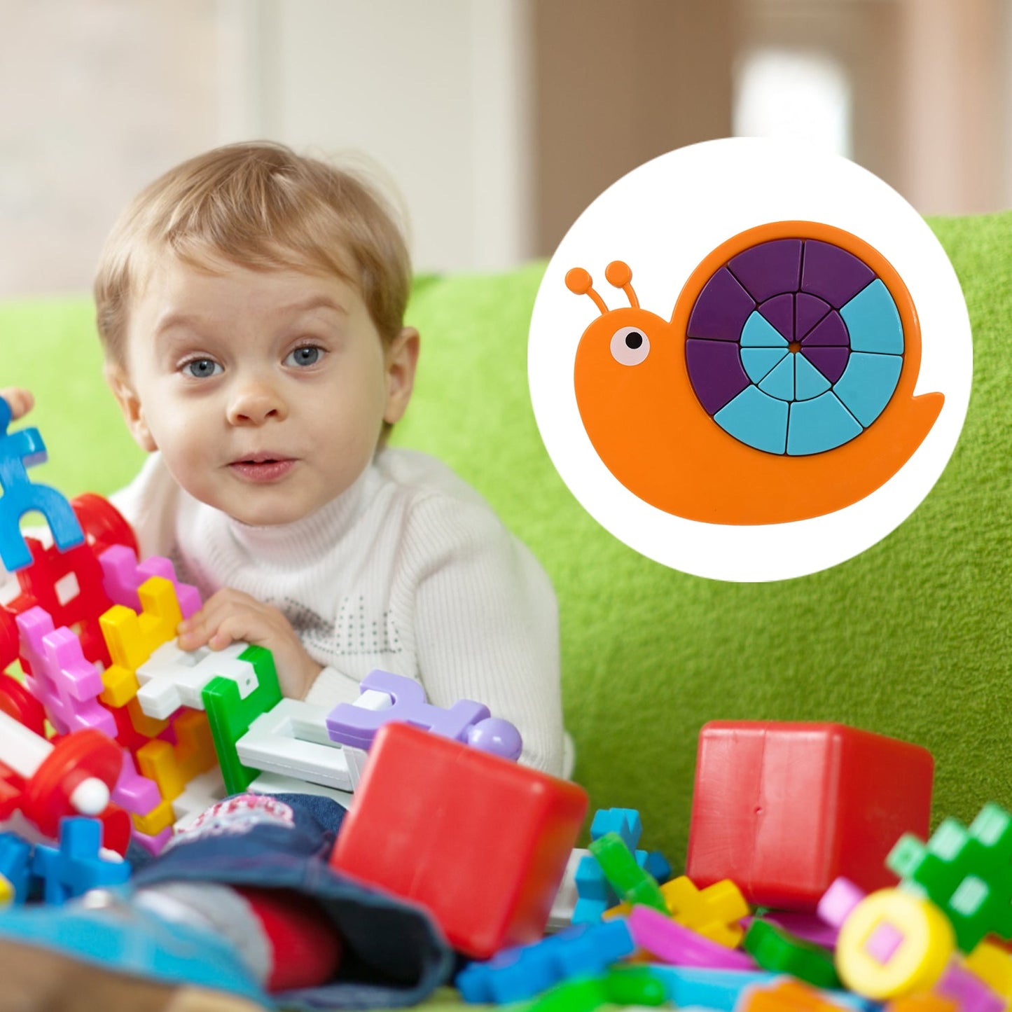 Mini Snail Puzzle ? STEM Educational Toy, Puzzle Games for Ages 3-6 (Mix Color)