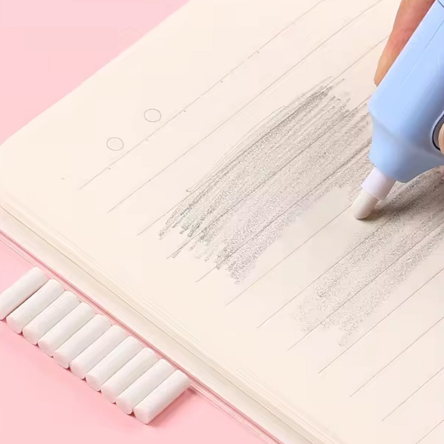 Electric Eraser Kit ? Battery Operated with 10 Refills for Drawing & Sketching (Mix Design / Battery Not Included)