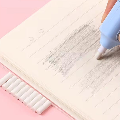 Electric Eraser Kit ? Battery Operated with 10 Refills for Drawing & Sketching (Mix Design / Battery Not Included)