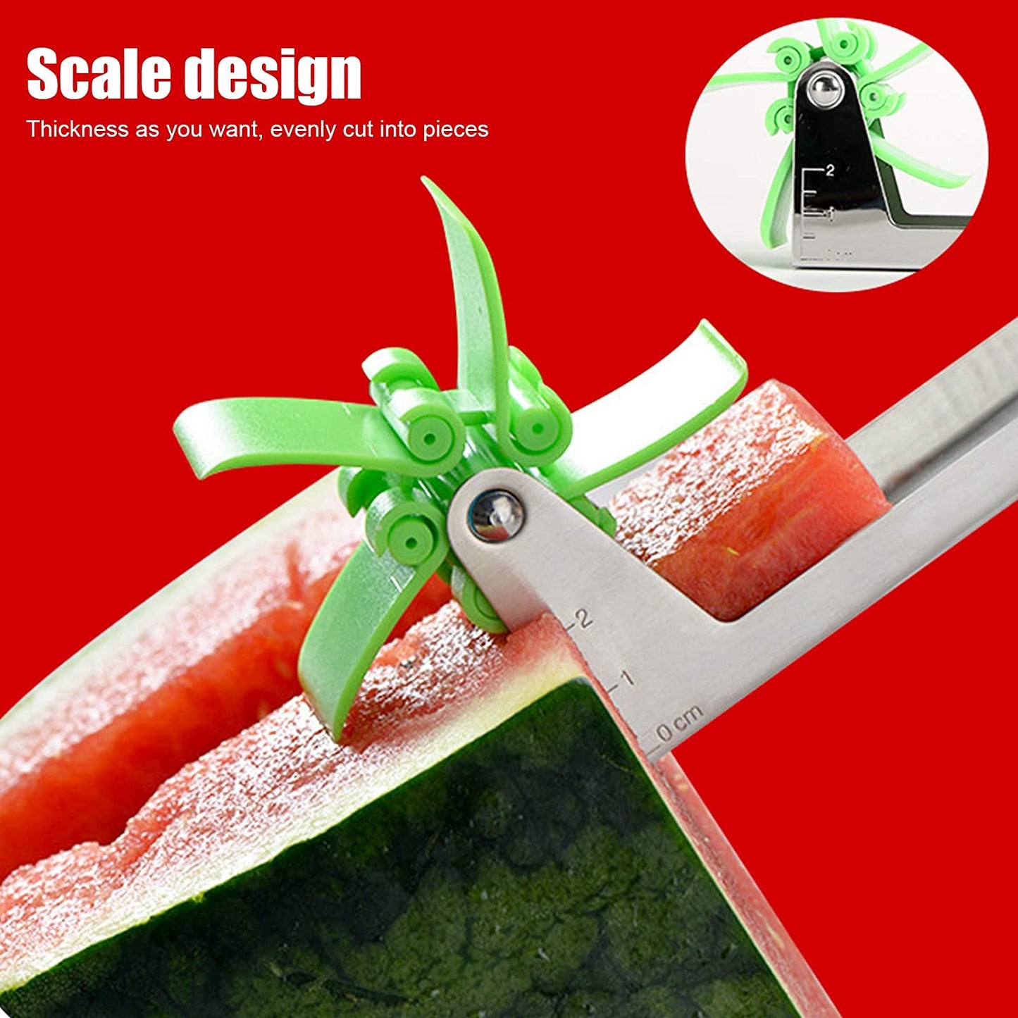 Stainless Steel Washable Watermelon Cutter ? Windmill Slicer & Peeler