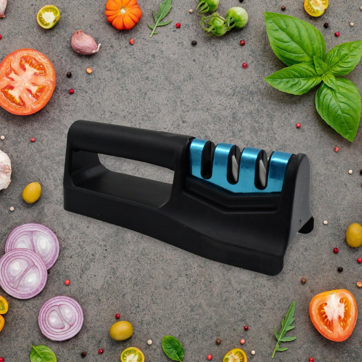 Kitchen Knife Sharpener ? Handheld for Chefs & Serrated Knives (1 Pc, Chopper Not Included)