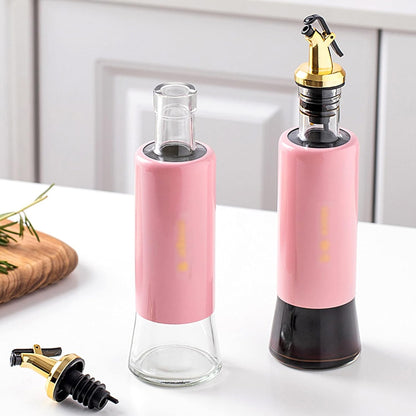 Olive Oil Dispenser ? Leakproof Glass Bottle with Non-Drip Spout for Kitchen & Cooking (300 ML)