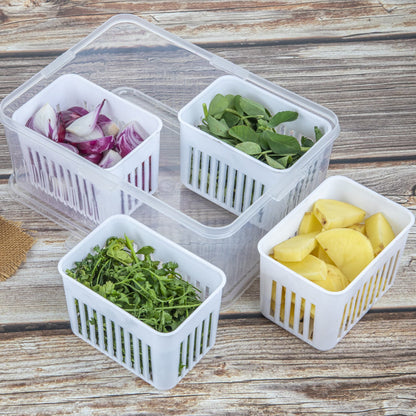 Fridge Storage Box ? Freezer & Kitchen Organizer for Vegetables & Food (1 Pc)