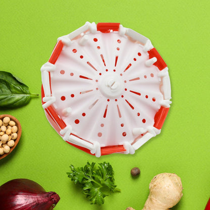 Folding Fruit Basket with Hanging Stand ? Lotus Shape Tray for Fruits & Vegetables (1 Pc)