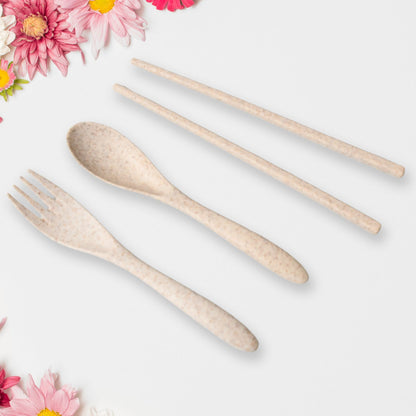 Rice Bowl Noodle Set ? 6 Pcs with Lid, Handle & Cutlery