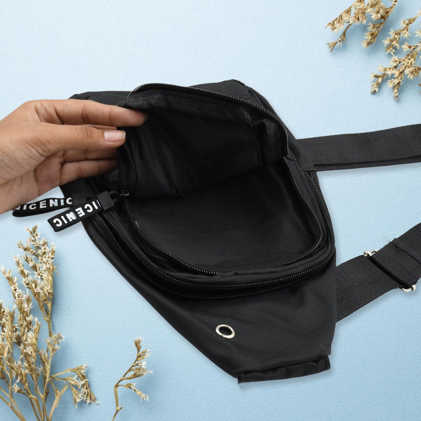 Waterproof Anti-Theft Crossbody Fanny Pack ? (1 Pc, Black & Grey)