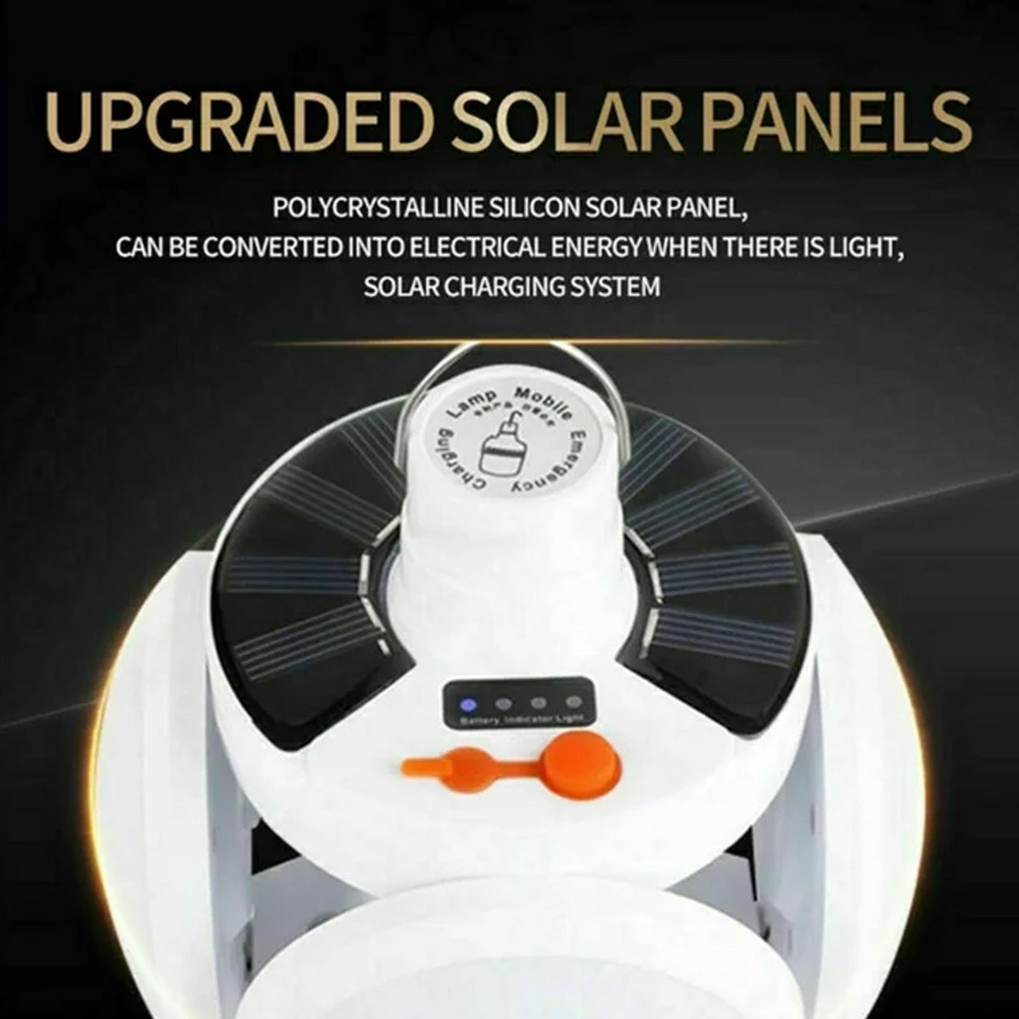 Solar Multi-Functional Emergency LED Light ? USB Rechargeable, 5 Modes, Foldable, SOS & IP65 Waterproof