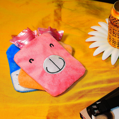 Pink Hot Water Bag with Cover ? Relief for Neck, Shoulders & Cramps