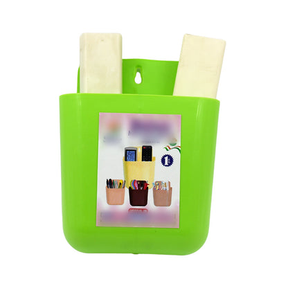 2-Section Multipurpose Wall Holder ? Mobile, Remote & Makeup Brush Storage (1 Pc)