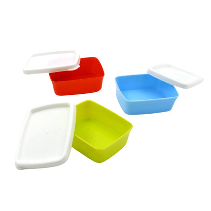 3-Piece Multicolor Airtight Container Set ? Rectangular Food & Fridge Storage