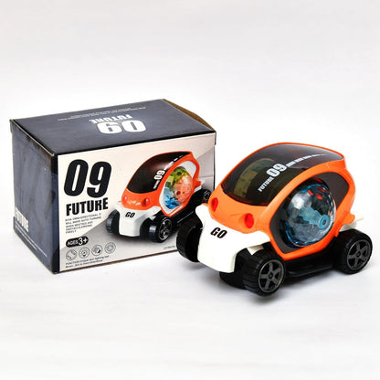 360° Rotating Stunt Car Toy ? Bump & Go with 4D Lights, Music & Disco Ball (1 Pc, Battery Not Included)