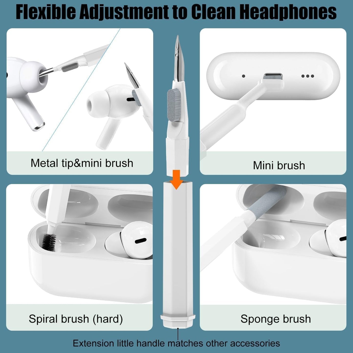 20-in-1 Keyboard Cleaner Kit ? Electronic Cleaning Brush, Spray & Tools for Laptop, Phone, Camera & More