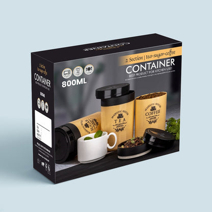 Airtight Containers ? For Tea, Coffee, Sugar & More (3 Pcs Set)