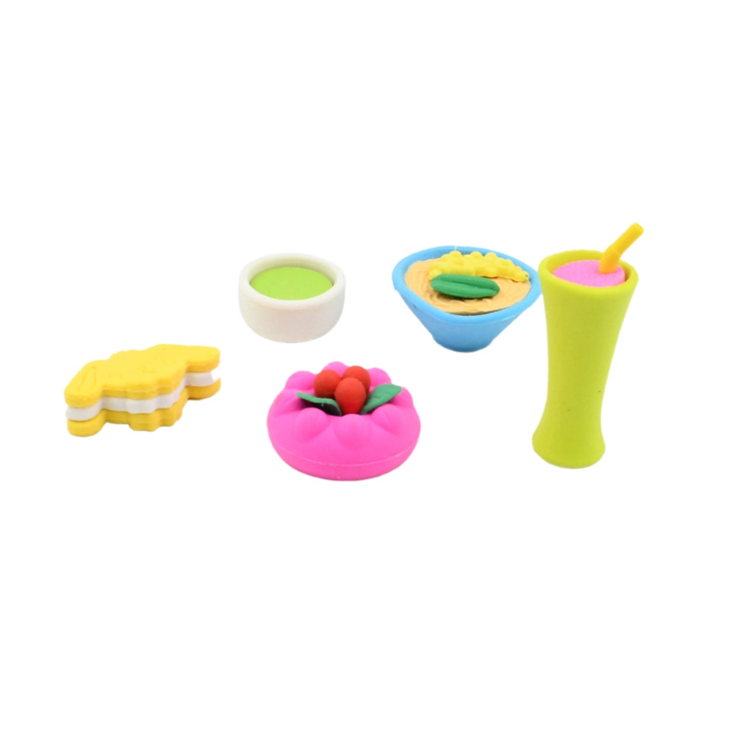 3D Mix Design Fancy & Stylish Colorful Erasers ? Cute Novelty Eraser Set for Kids & School Prize (1 Set)
