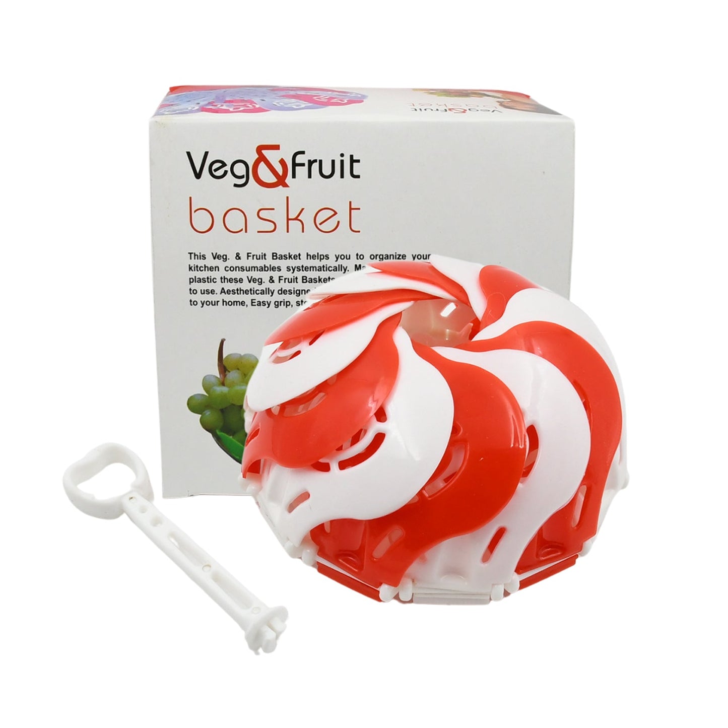 Folding Fruit Basket with Hanging Stand ? Lotus Shape Tray for Fruits & Vegetables (1 Pc)